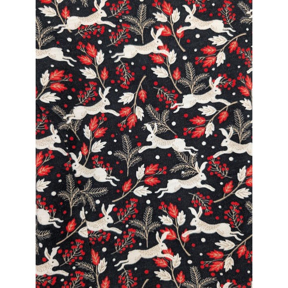 Boden Penny Rabbit Floral Print Retro Mod Dress Black Size 4L Whimsical Preppy - Picture 5 of 13